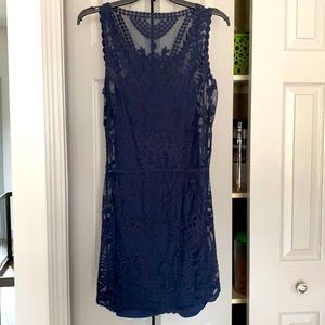 Express Size Medium Navy Blue Dress